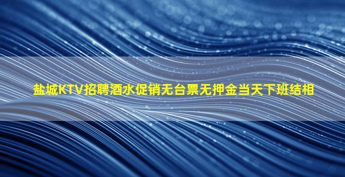 盐城KTV招聘酒水促销无台票无押金当天下班结相